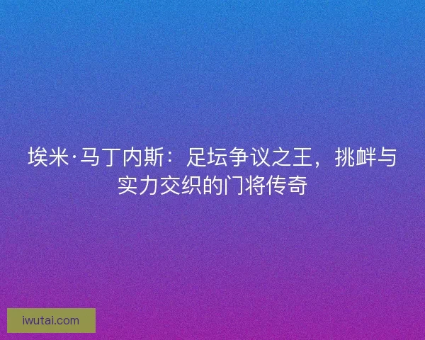 埃米·马丁内斯：足坛争议之王，挑衅与实力交织的门将传奇