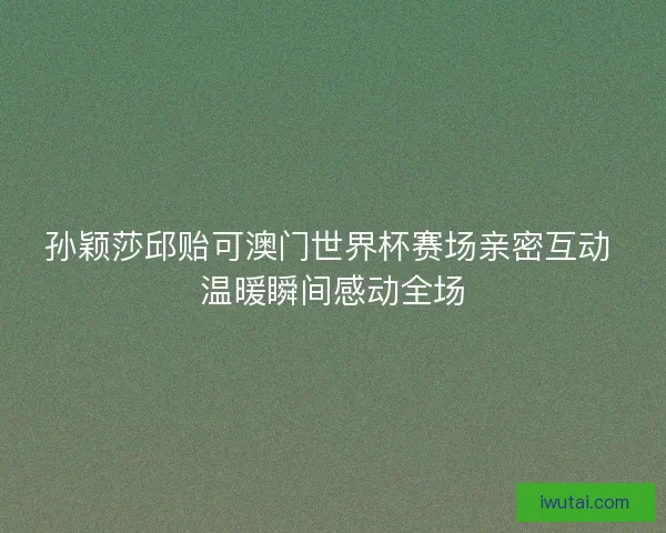 孙颖莎邱贻可澳门世界杯赛场亲密互动 温暖瞬间感动全场