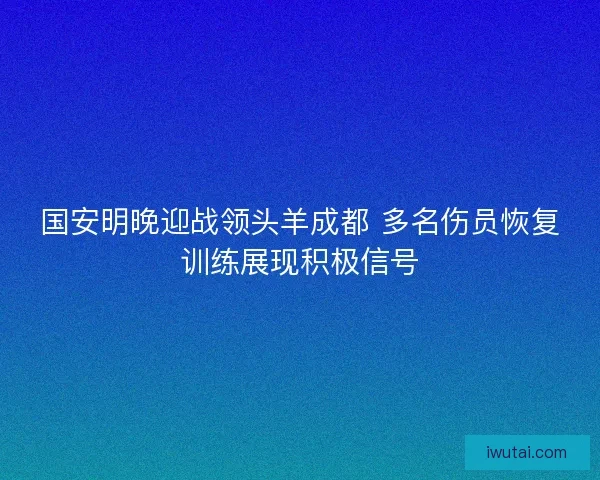 国安明晚迎战领头羊成都 多名伤员恢复训练展现积极信号 国安明晚迎战领头羊成都 多名伤员恢复训练展现积极信号